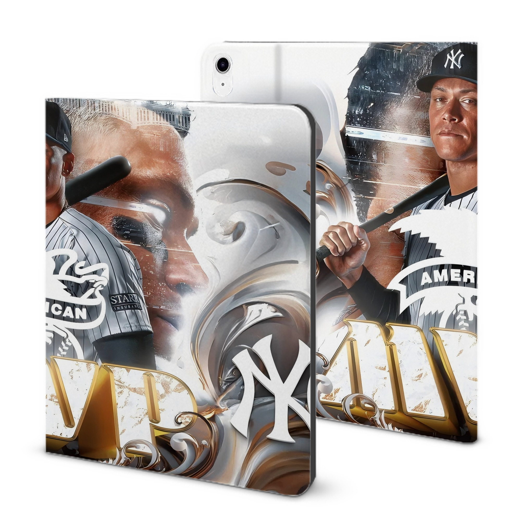 Aaron Judge MVP IPad Case Without Pencil Slot – Book-Style Cover With PU Leather & TPU – Slim, Durable, Scratch-Resistant, Full Protection & Easy Access